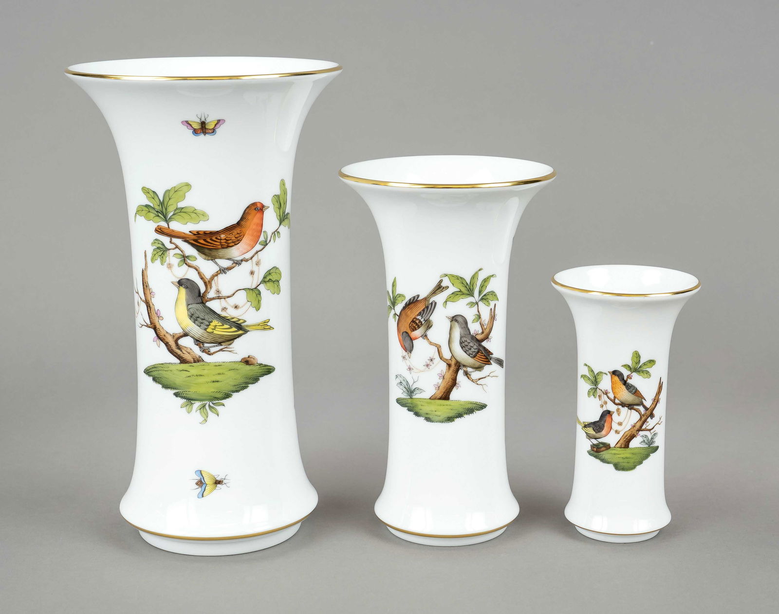 Three vases, Herend, mark afte (1 of 1)