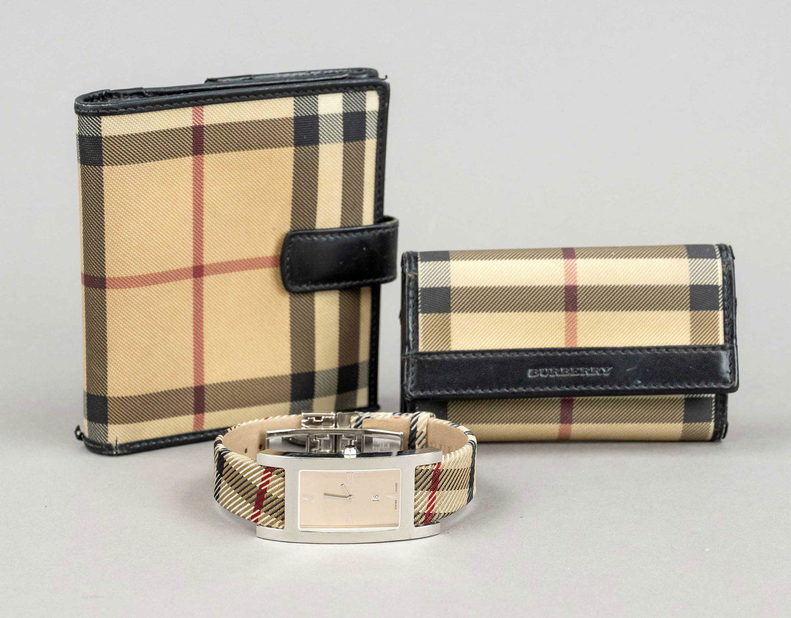 Burberry, 3 pieces, wallet, key cas (1 of 1)