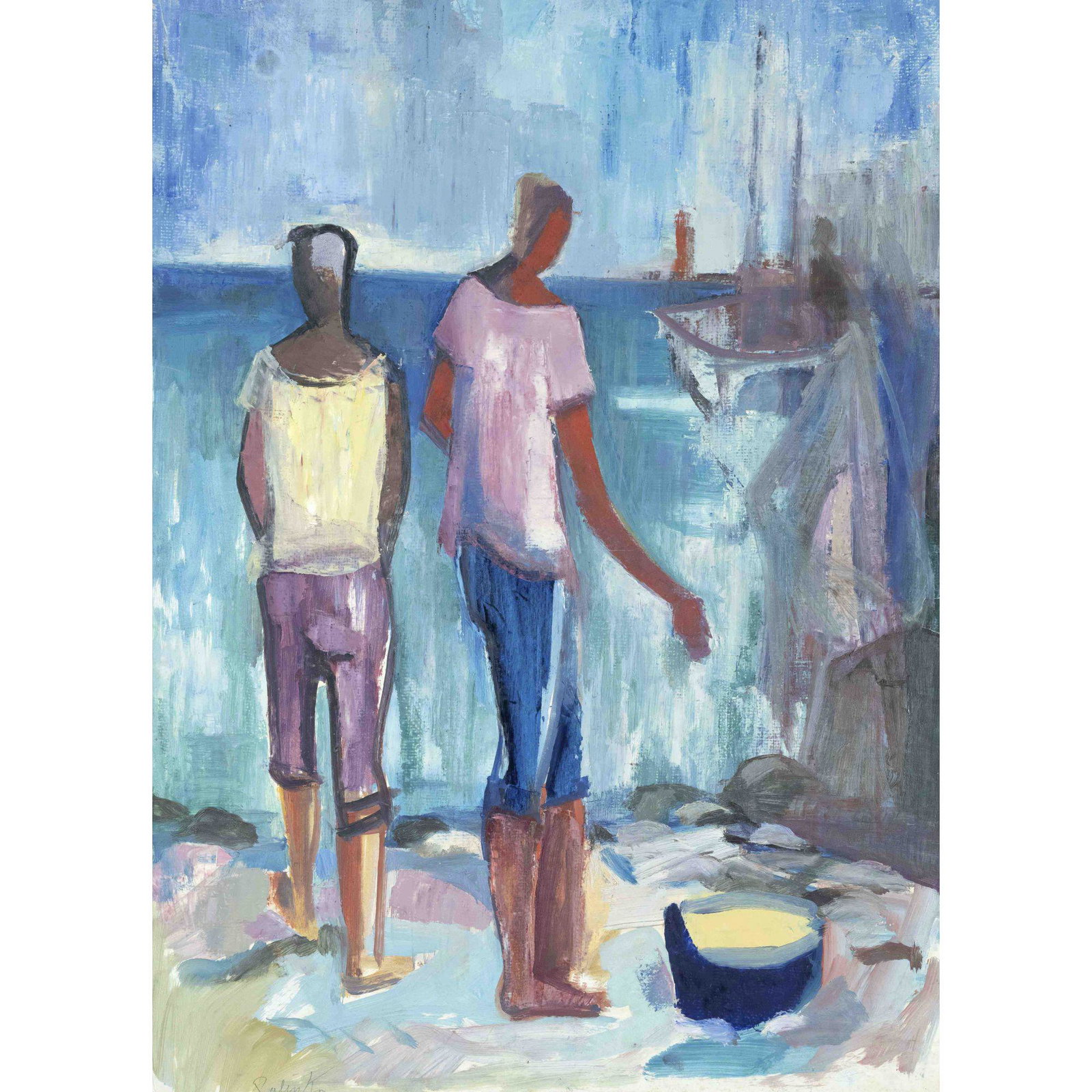 Heiner Palinkas (1913-2004), German: Heiner Palinkas (1913-2004), German painter in Berlin and Bremerhaven, studied among others with Schiestl-Arding in Worpswede and went to sea for 30 years as a radio operator. Group of 20 works on pap