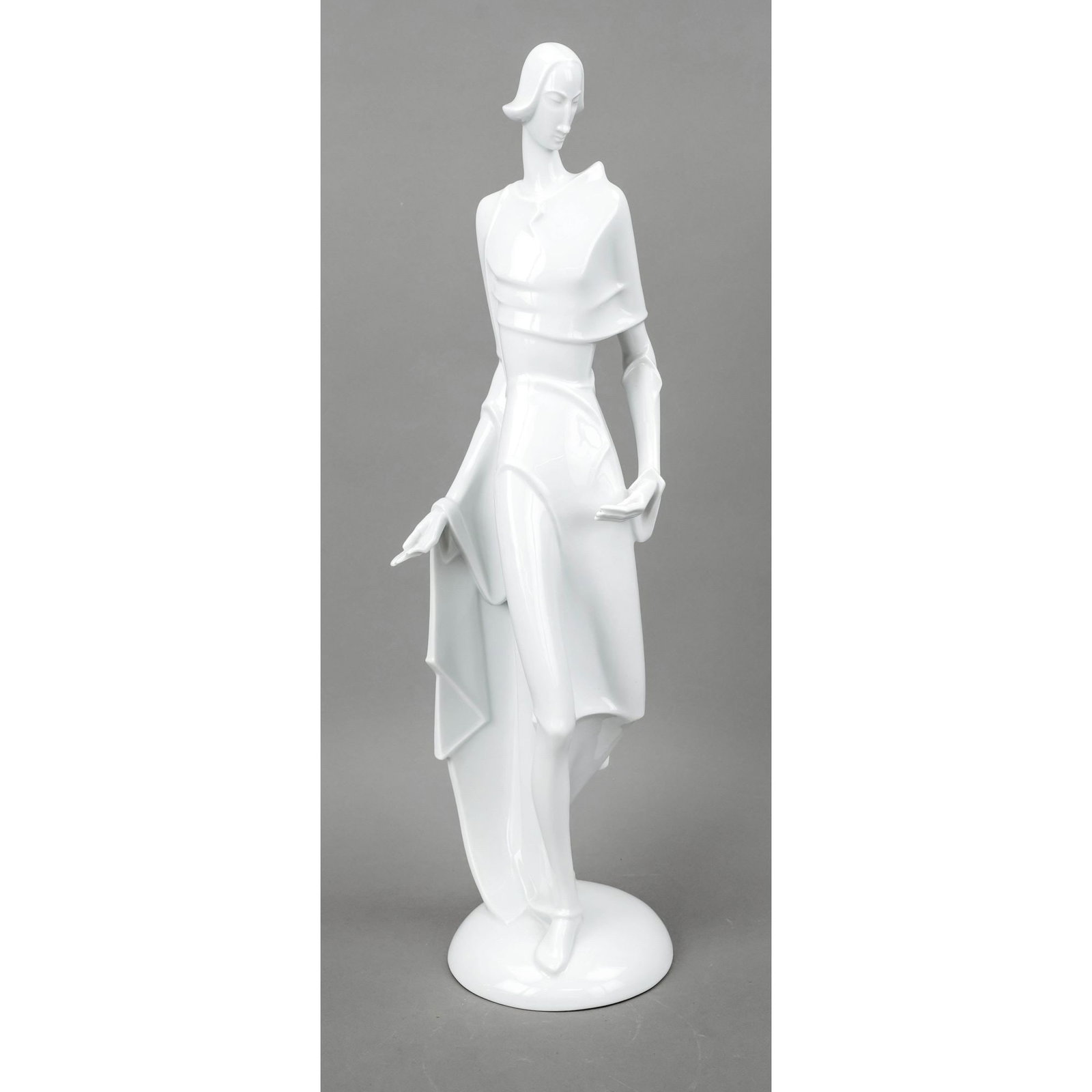 Art Deco figure, prince, Rosentha: Art Deco figure, prince, Rosenthal Selb, 1920s, design by Gerhard Schliepstein, signed in the round base, model no. K 826 from 1926, characteristic example of Schliepstein, which impresses with its em