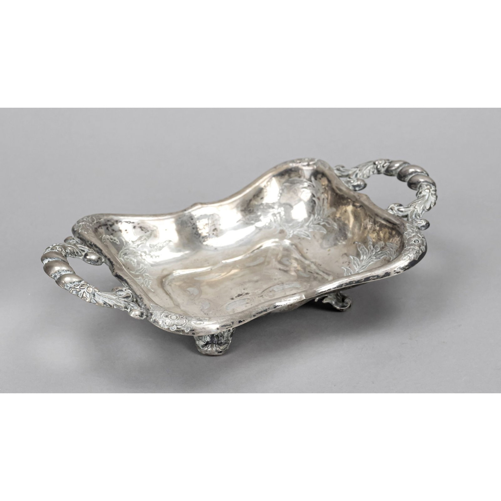 Rectangular handled bowl, German, 19th (1 of 1)