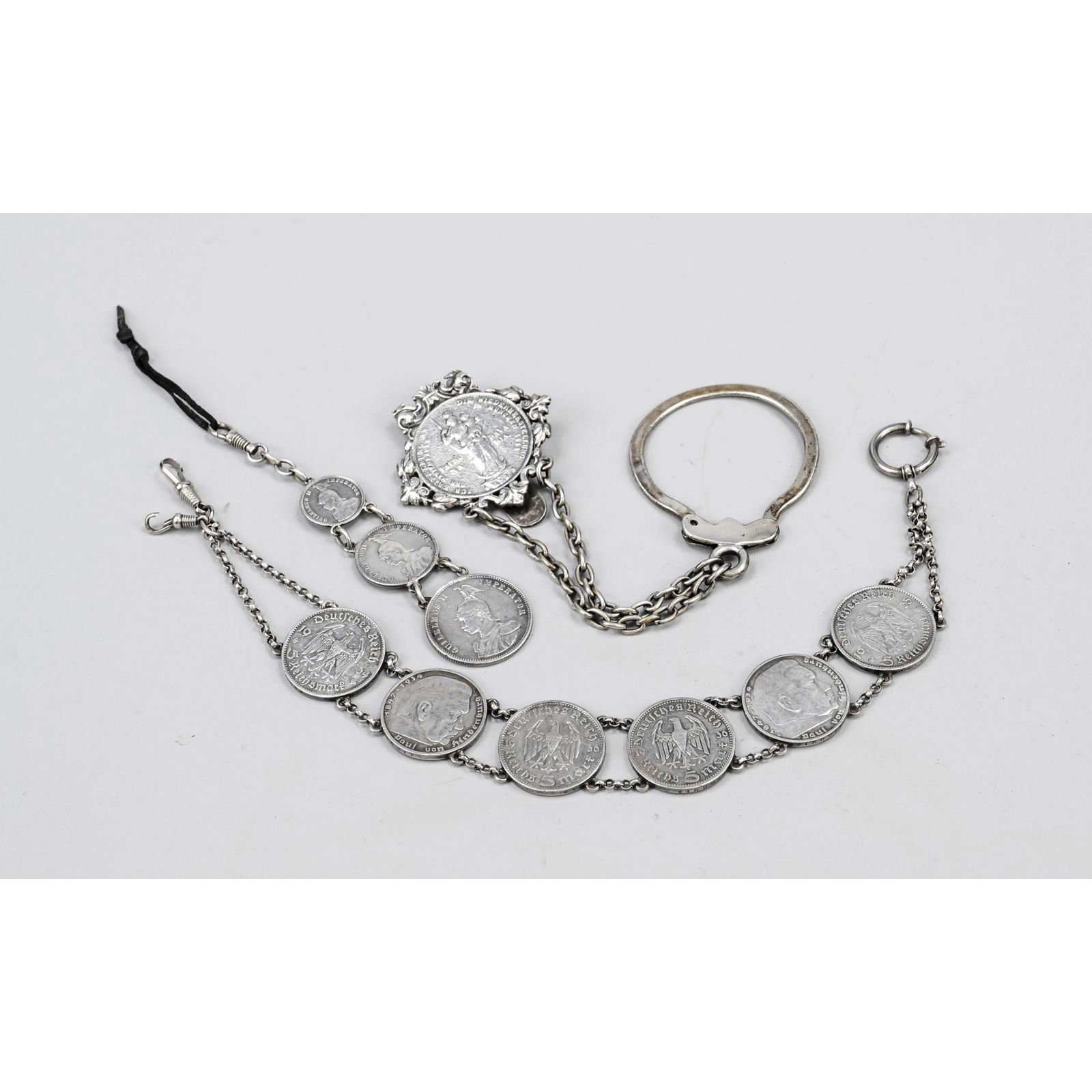 Mixed lot of coin jewelry, 19th/20th ce (1 of 1)