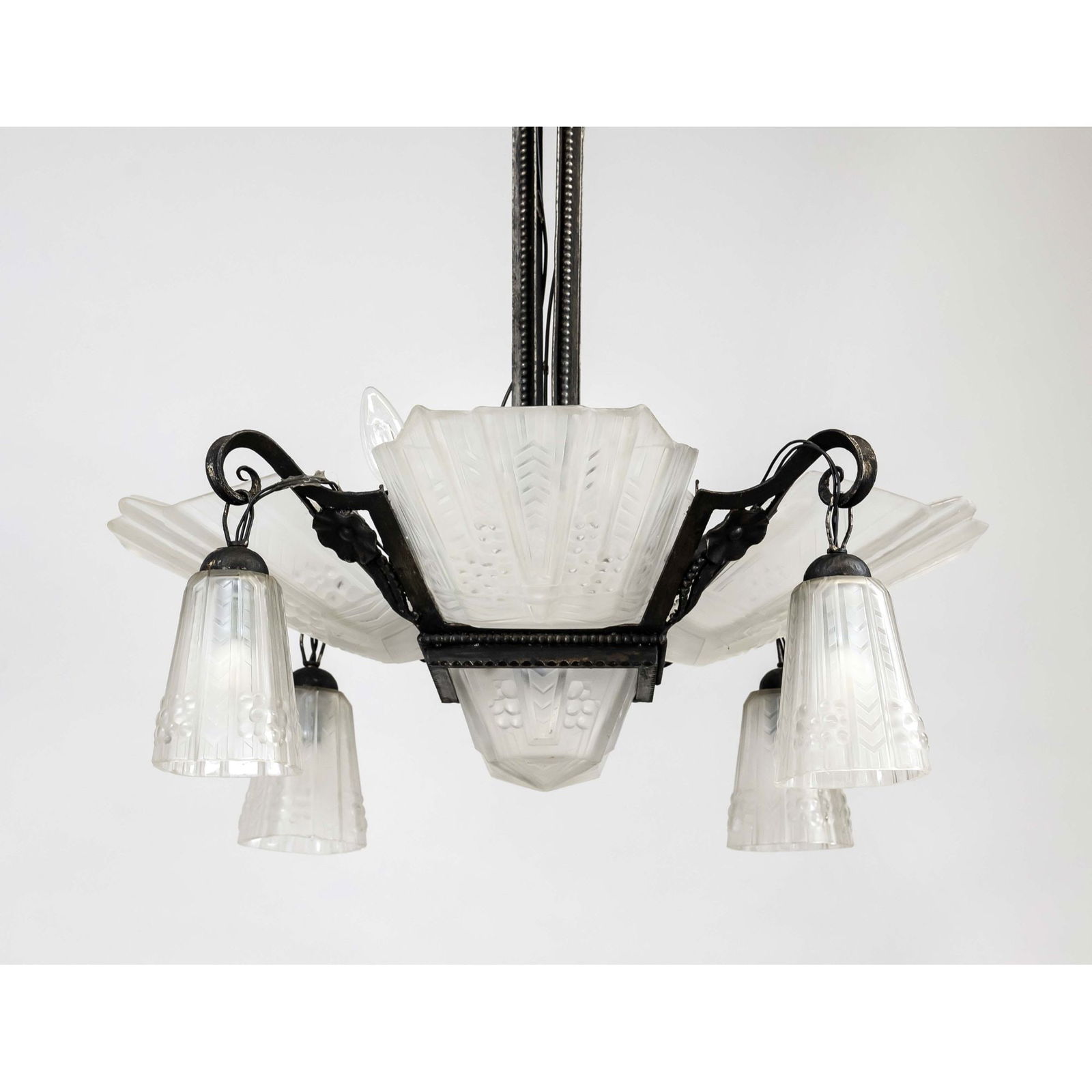 Art-déco ceiling lamp, 1930s. Ir (1 of 2)