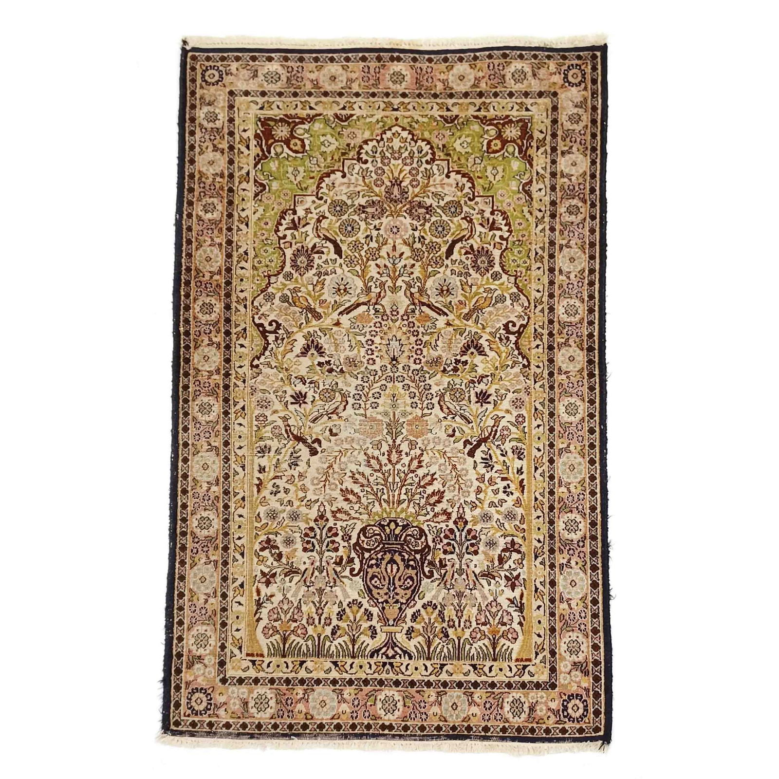 Teppich, Carpet, Rug, silk, worn, sh (1 of 1)