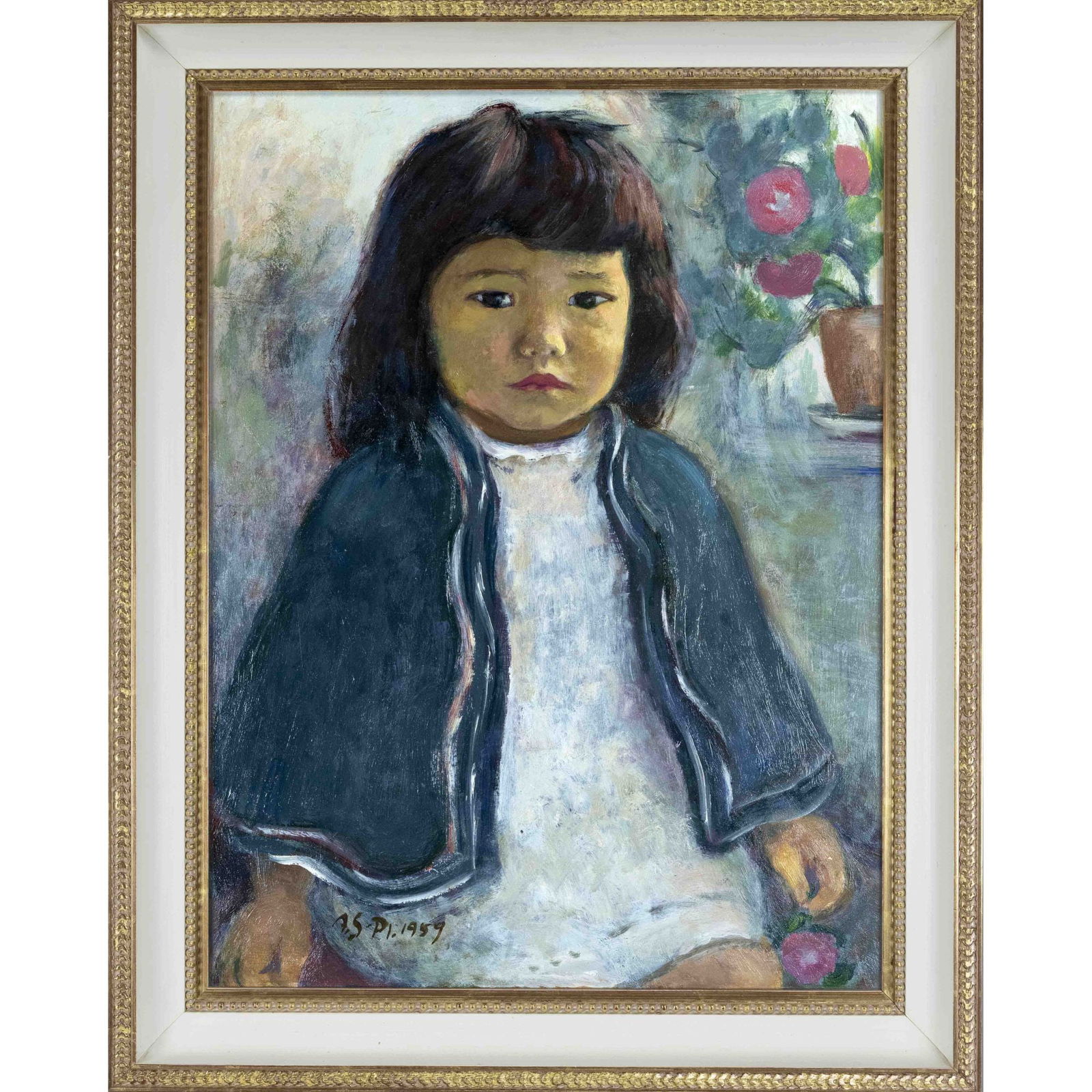 Agnes Sander-Plump (1888-1980),: Agnes Sander-Plump (1888-1980), Worpswede painter, studied at the Bremer Kunstgewerbeschule and the Berlin Hochschule für Bildende Künste under Lovis Corinth, Kleine Japanerin, 1959, oil on plywood,