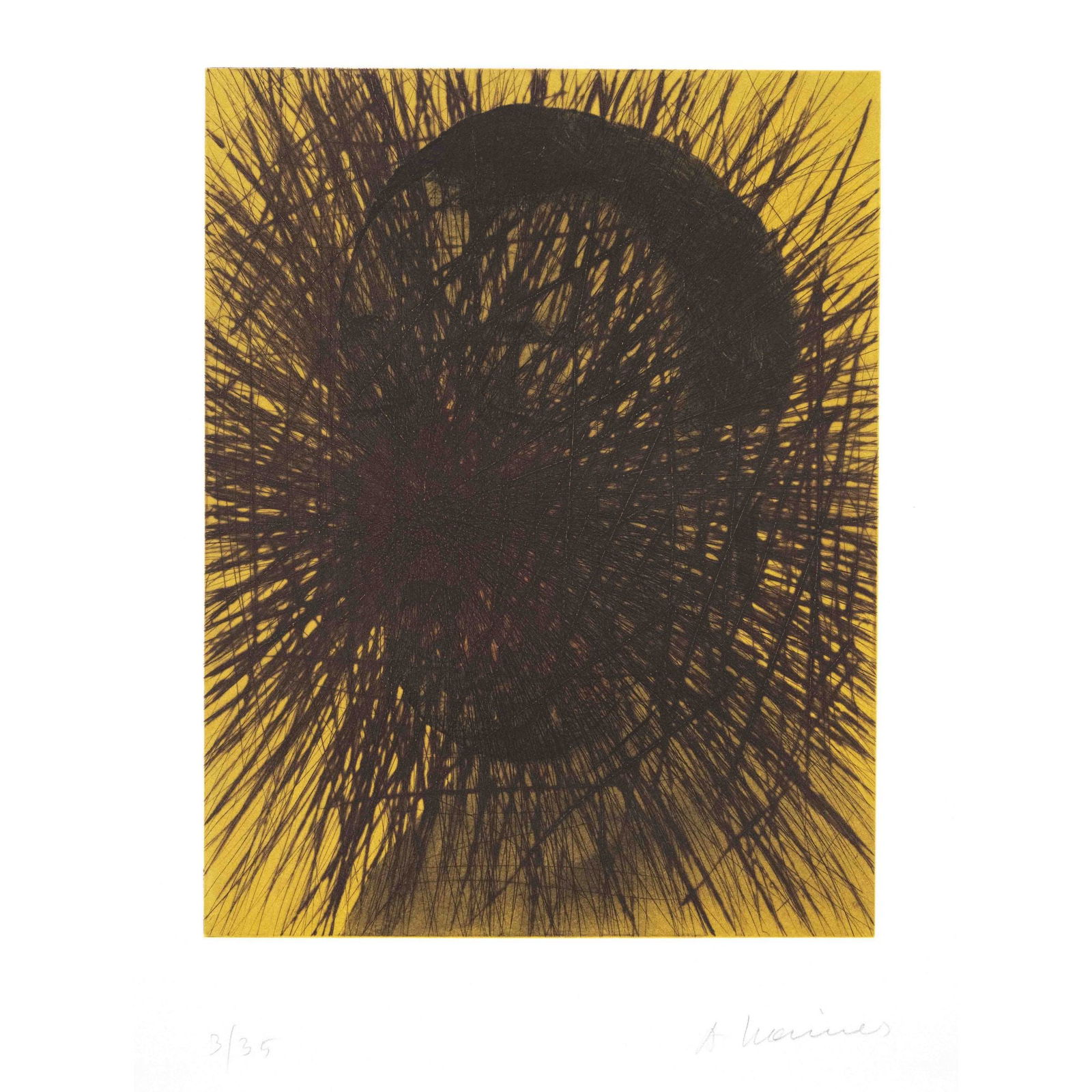 Arnulf Rainer (*1929), ''Grasko: Arnulf Rainer (*1929), ''Graskopf'', 1993, etching over heliogravure, signed lower right, numbered lower left 3/35, 39.5 x 30.5 cm, sheet dimensions 63.5 x 48.5 cm