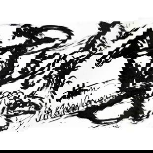 Antonius Höckelmann (1937-2000): Antonius Höckelmann (1937-2000), Rider, ink brush drawing on paper, signed lower left, dated lower right 1983, 50 x 70 cm