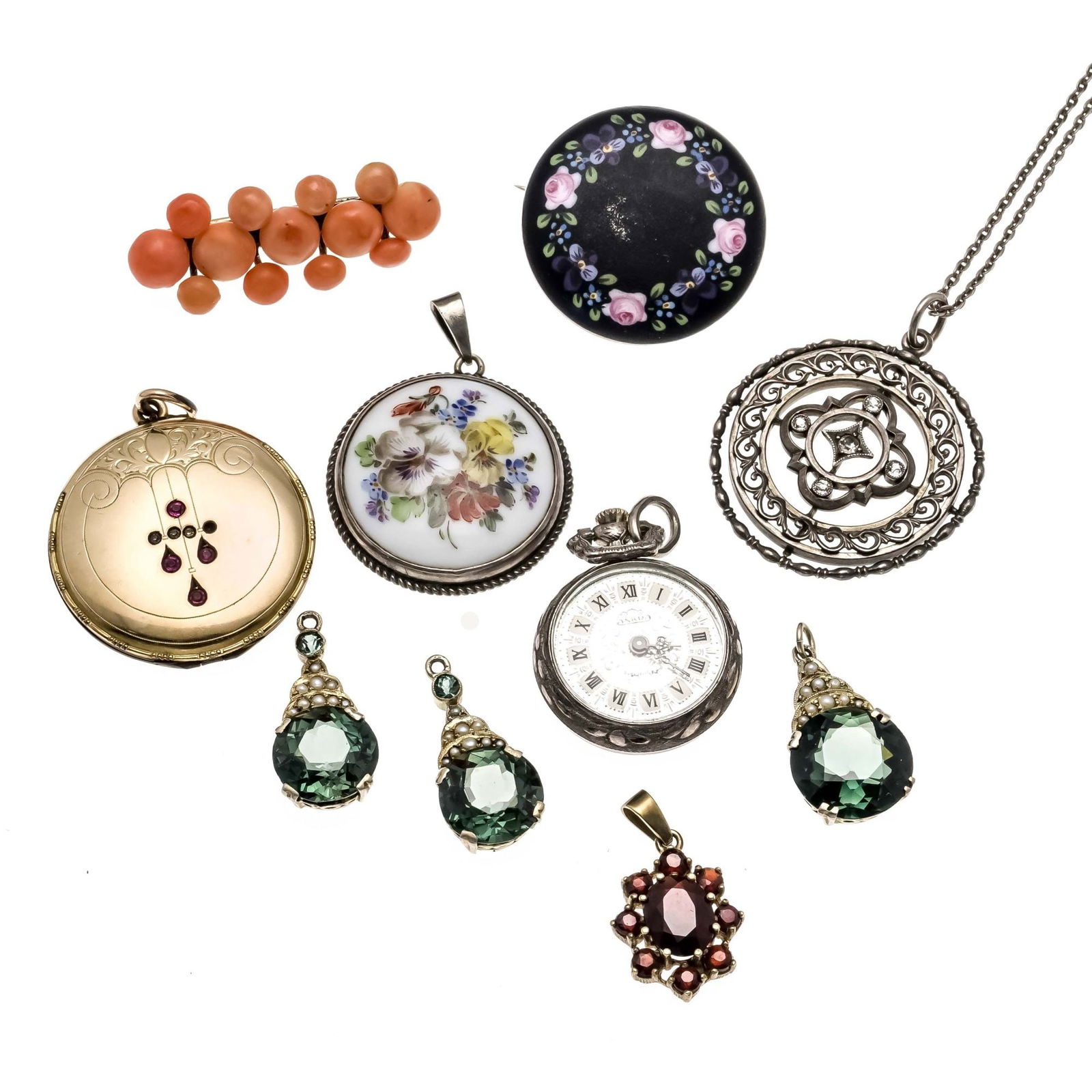 Mixed lot of 10 pieces of silve (1 of 1)