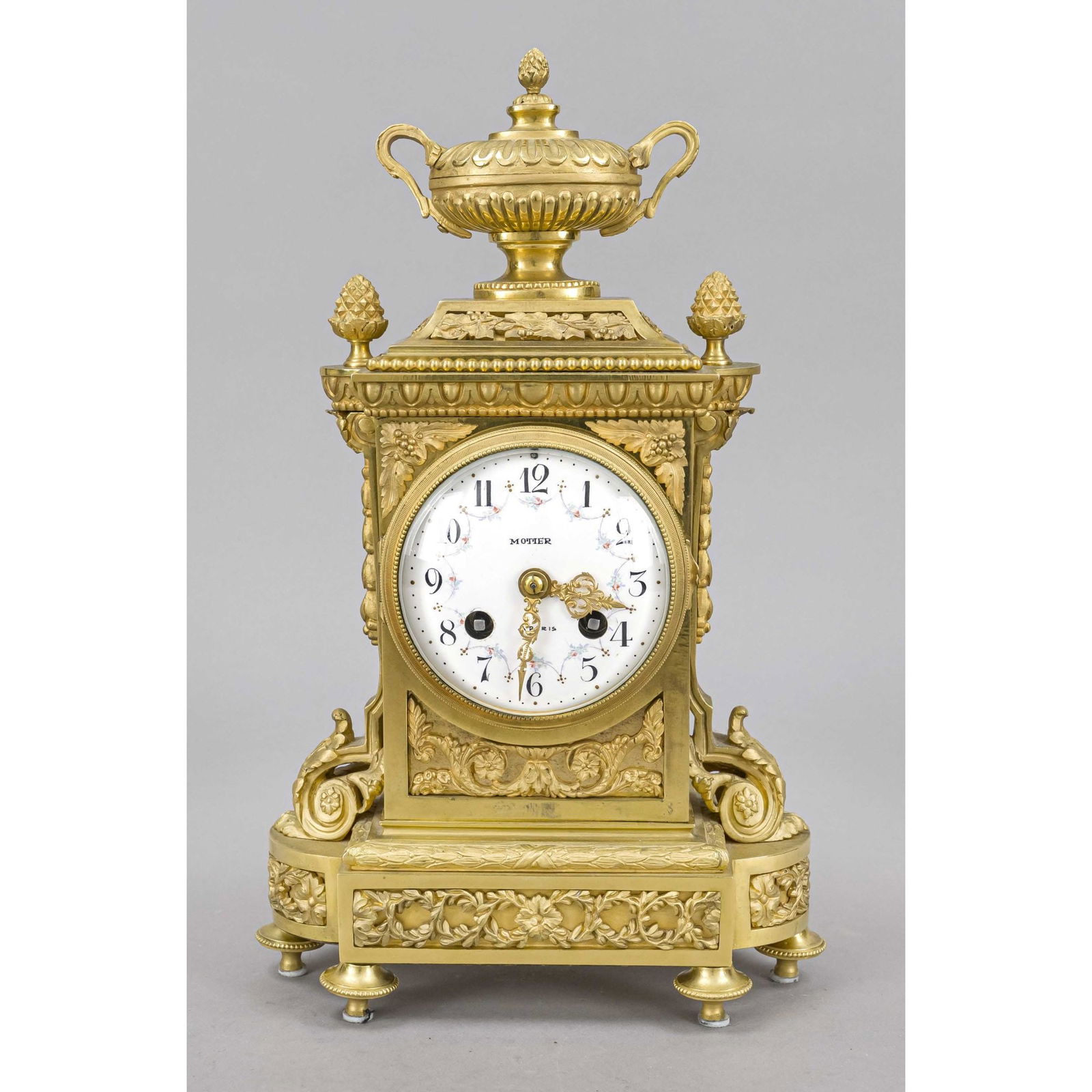 Table clock, fire-gilt bronze, sa (1 of 1)