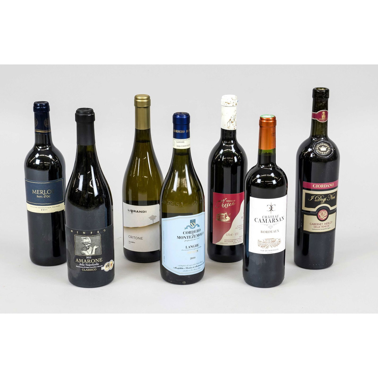 Lot of 14 bottles of mixed wines, (1 of 1)