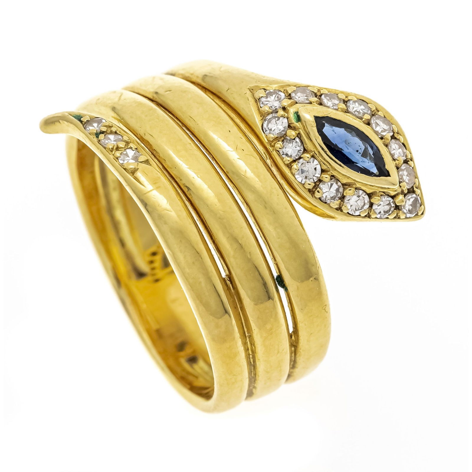 Snake ring GG 750/000 with a sapphir (1 of 1)