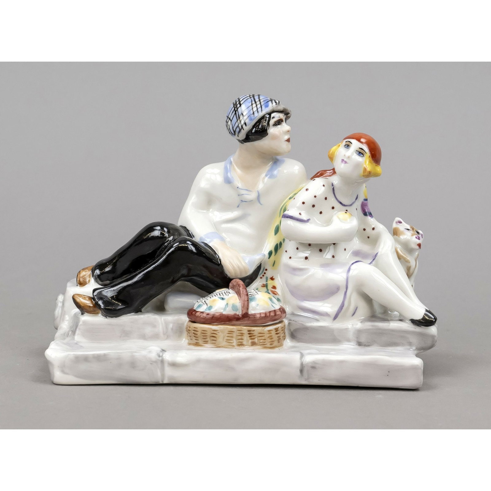 Figural inkwell " Hooligan and apple sel (1 of 2)