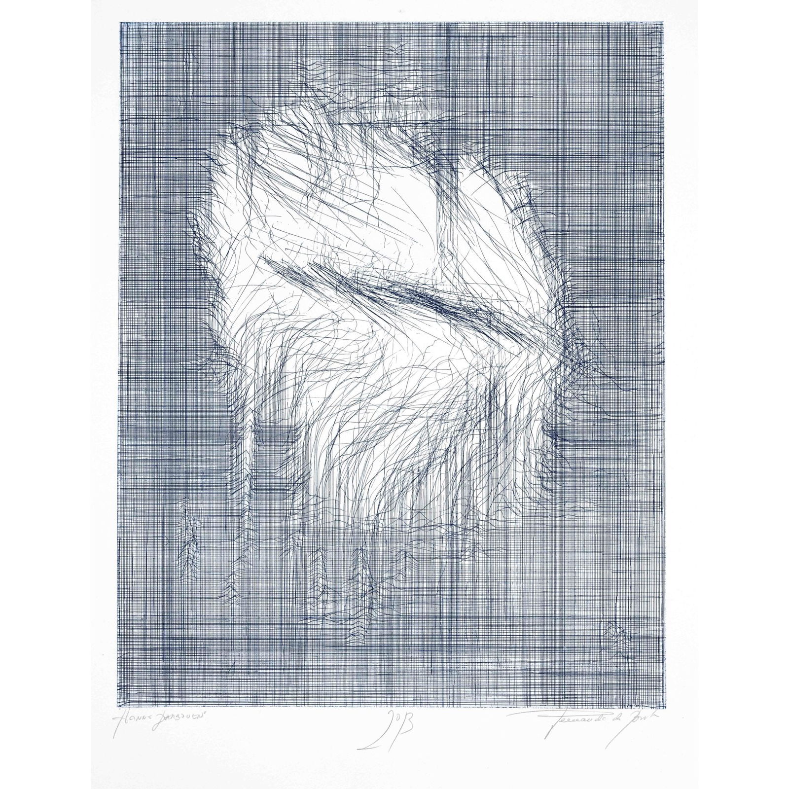 Fernando de Brito (*1956), "Hanne Darbo: Fernando de Brito (*1956), "Hanne Darboven", de Brito studied at the HfbK Hamburg and worked as an assistant to Kenneth Noland in New York, among others. In his seismographic portraits, the artist app