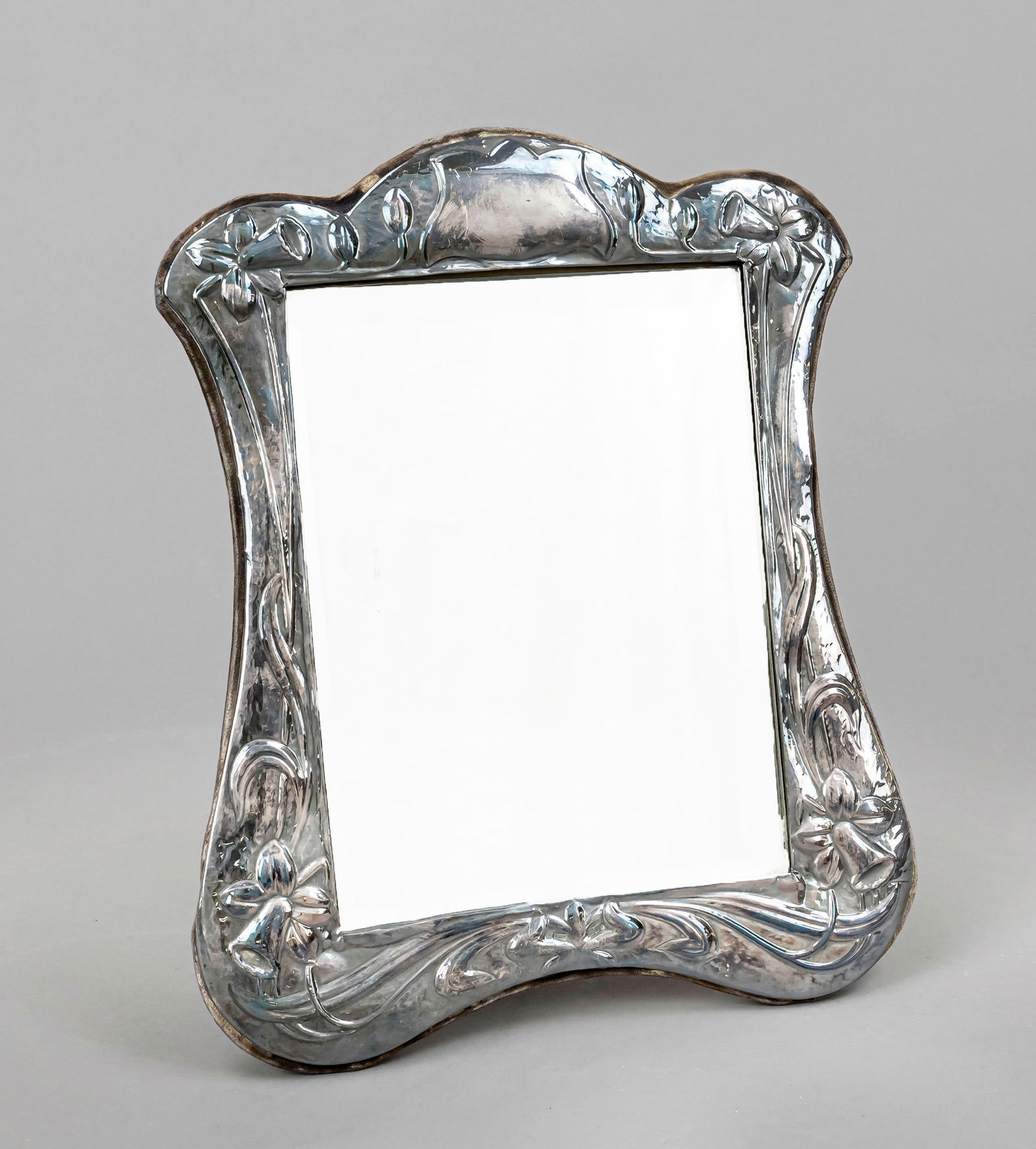 Table stand mirror with silver mountin (1 of 1)