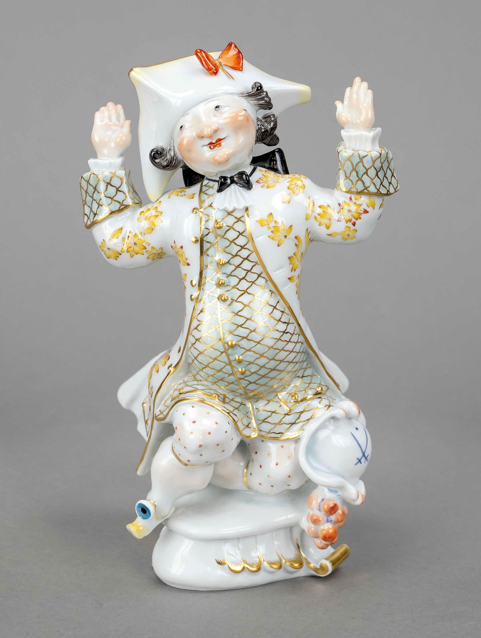 Dwarf, Meissen, mark after 1934, year: Dwarf, Meissen, mark after 1934, year mark for 2007, 1st choice, limited edition 15/50, designed by Paul Scheurich, in 1930, model no. 73321, from a group of dancing ''Dwarf'' and ''Dwarf Woman'' in r