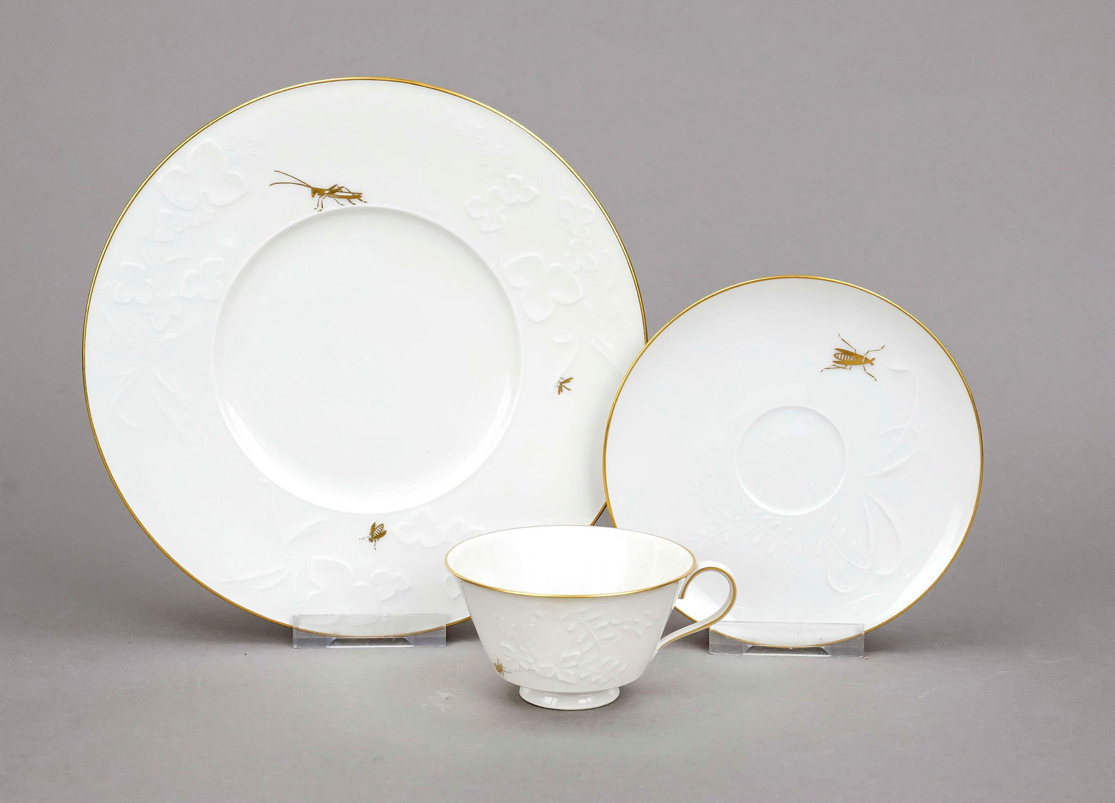 A mocha place setting, 3-piece, KPM Be (1 of 1)