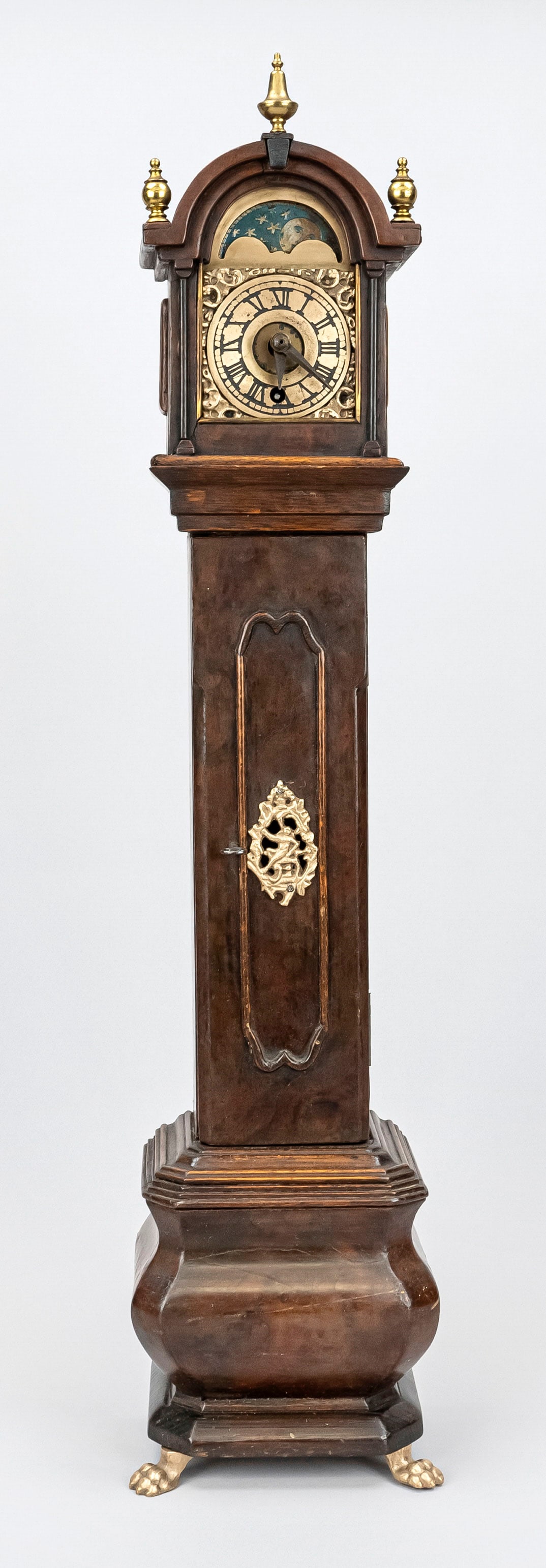 Miniature grandfather clock, walnut bu (1 of 1)
