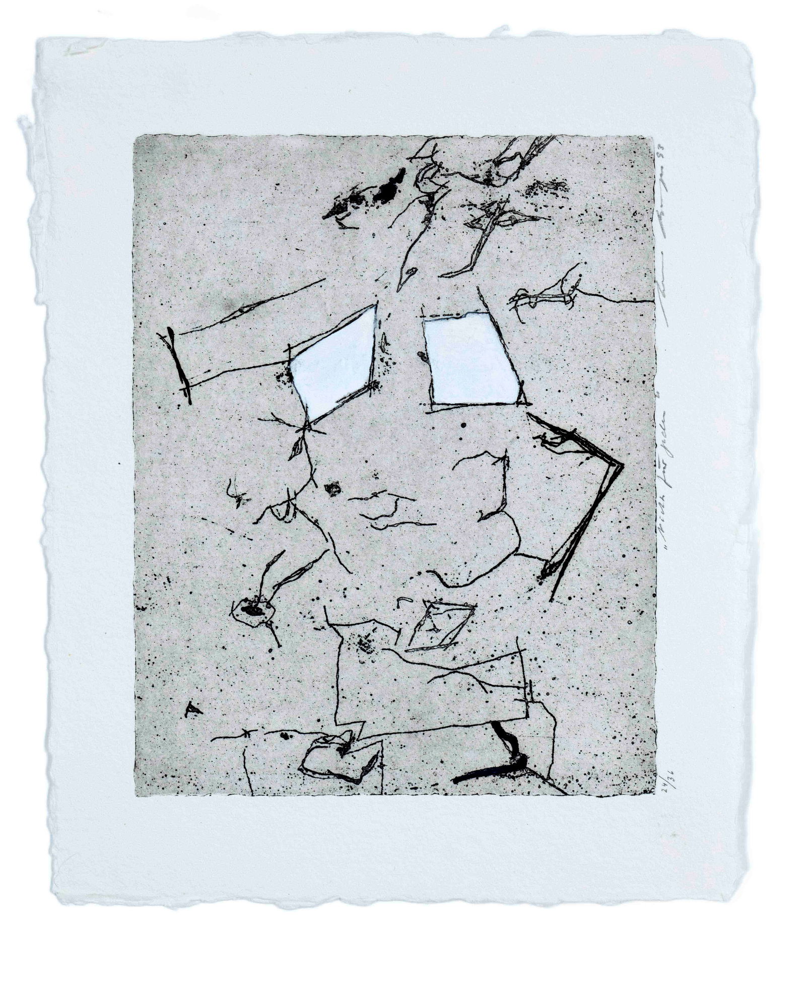 Werner Berges. 1941 Cloppenburg - 2017: Werner Berges. 1941 Cloppenburg - 2017 Schallstadt. Nothing for everyone. 1993. Color etching with gouache on firm laid paper, signed and dated Wener Berges 93 lower right, next to it titled in the ce