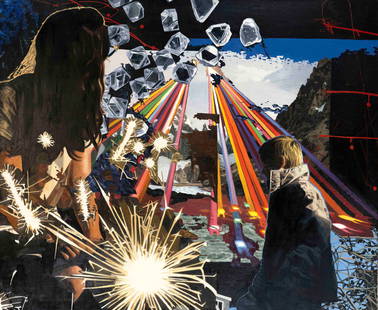 Christopher Mir (*1970), ''Perfect fro: Christopher Mir (*1970), ''Perfect from now on'', oil on canvas, signed lower right, 140 x 170 cm