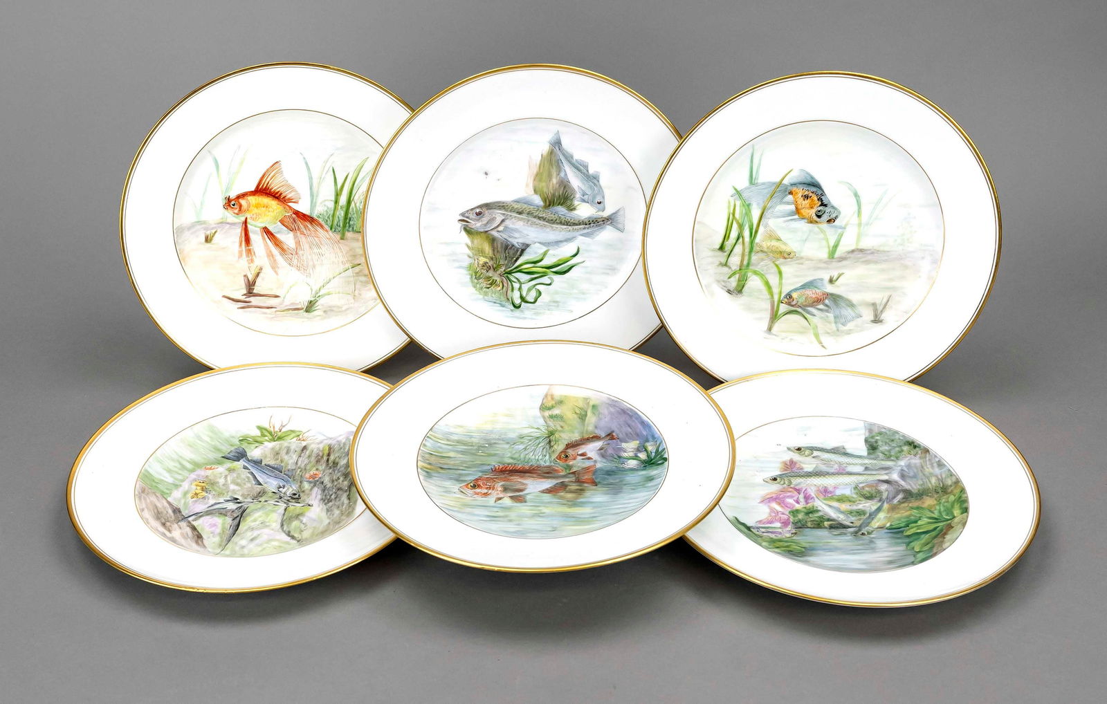 Six fish plates, Bing & Gröndahl, (1 of 1)