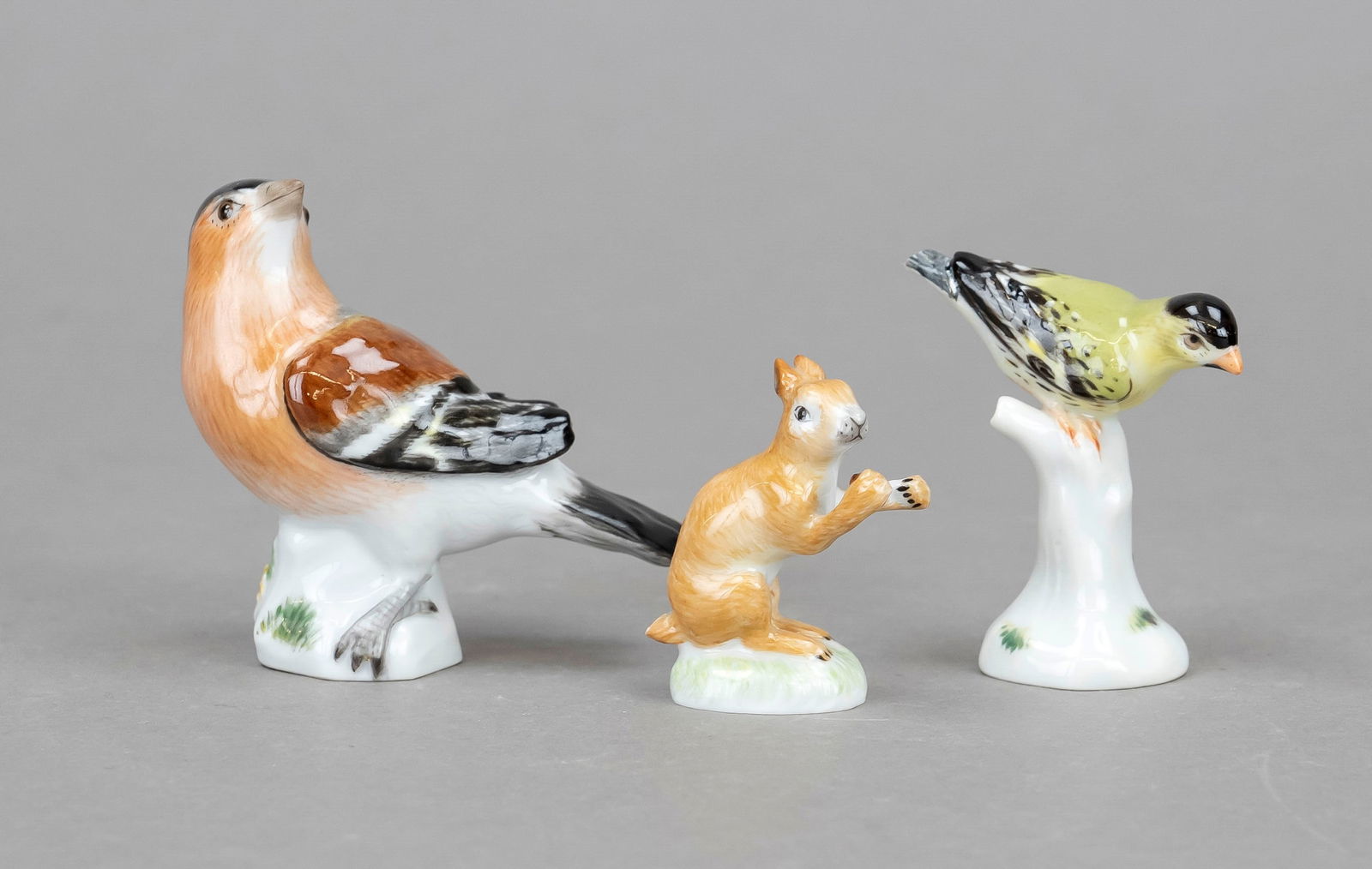 Three miniature figures, Meissen, (1 of 1)