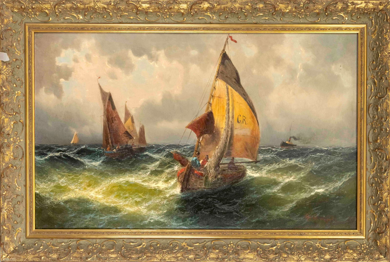 signed Delmar, marine painter c. (1 of 1)