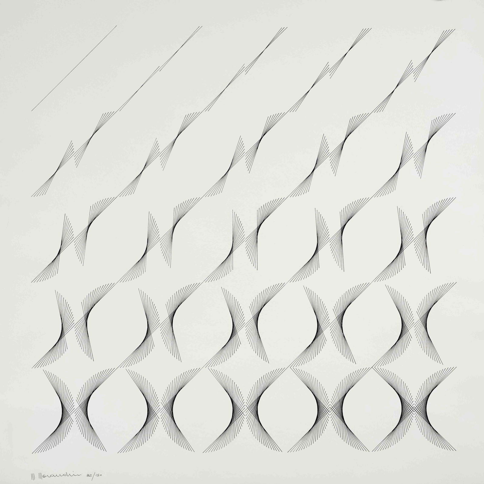 Marcello Morandini (*1940), scree: Marcello Morandini (*1940), screenprint, signed lower left and numbered 32/150, sheet size 70 x 70 cm