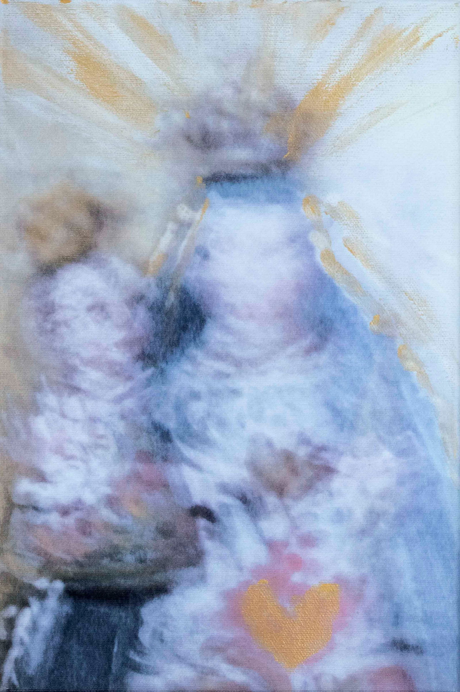 Annelies Strba (*1947), Swiss vid: Annelies Strba (*1947), Swiss video artist and photographer. ''Madonna 81'', pigment print/canvas, signed and dated 2009, 30 x 20 cm