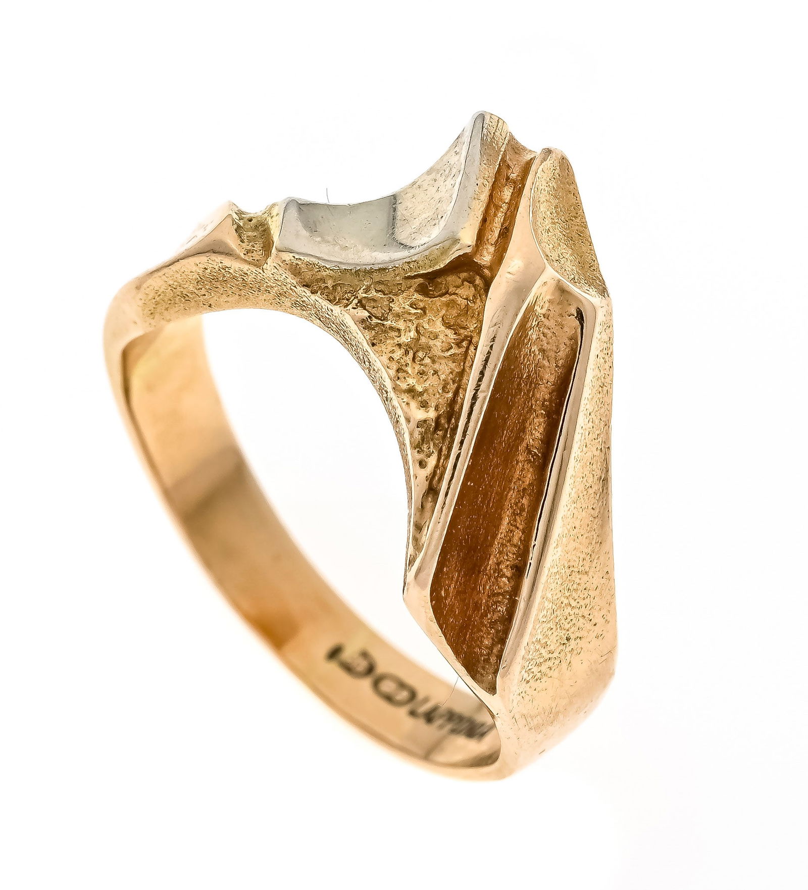 Lapponia ring GG/WG 585/000 RG 50: Lapponia ring GG/WG 585/000 RG 50, B8 Lapponia stamped, 3.4 g
