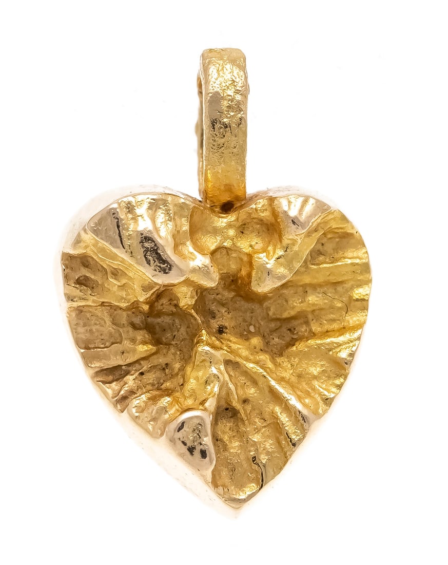 Lapponia heart pendant GG 585/000: Lapponia heart pendant GG 585/000 l. 15 mm, Lapponia marked, 1.9 g
