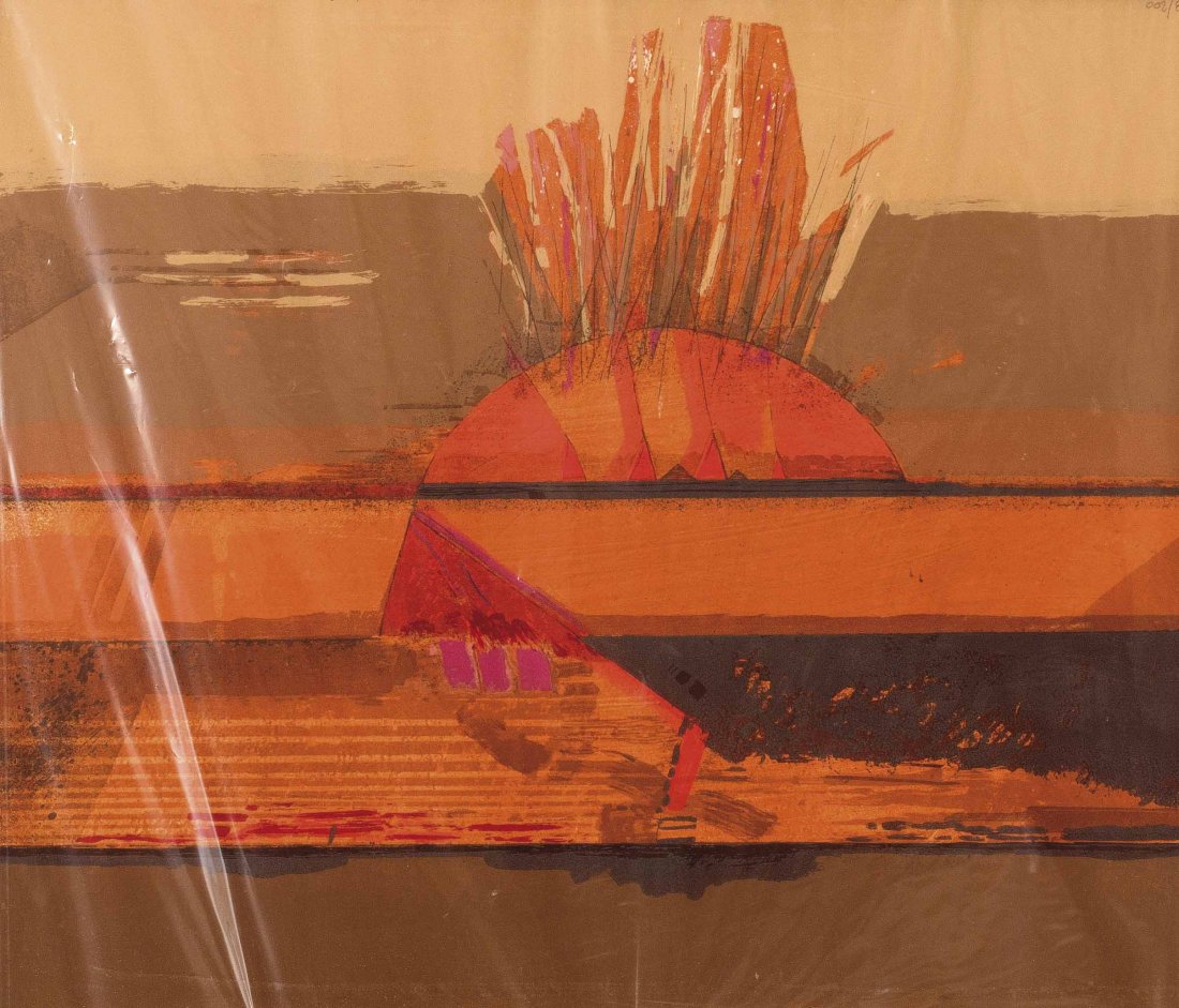 Konvolut von 6 Grafiken 2. H. 20. Jh.,: Konvolut von 6 Grafiken 2. H. 20. Jh., unidentifizierter, wohl ital. Grafiker, versch. Techniken u. Maße, zumeist handsign.