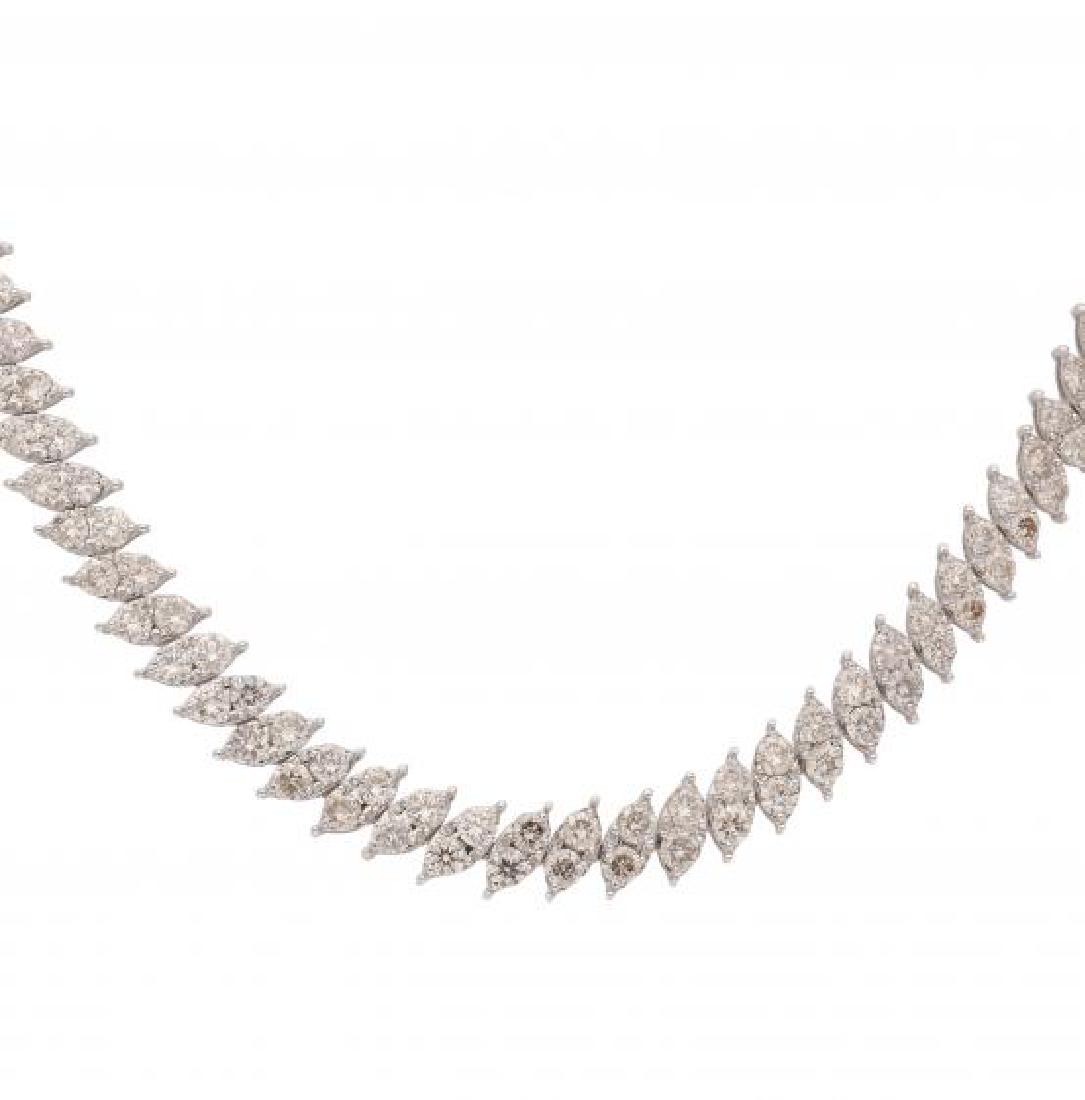 Diamonds choker necklace White gold and brilliant cut (1 of 1)