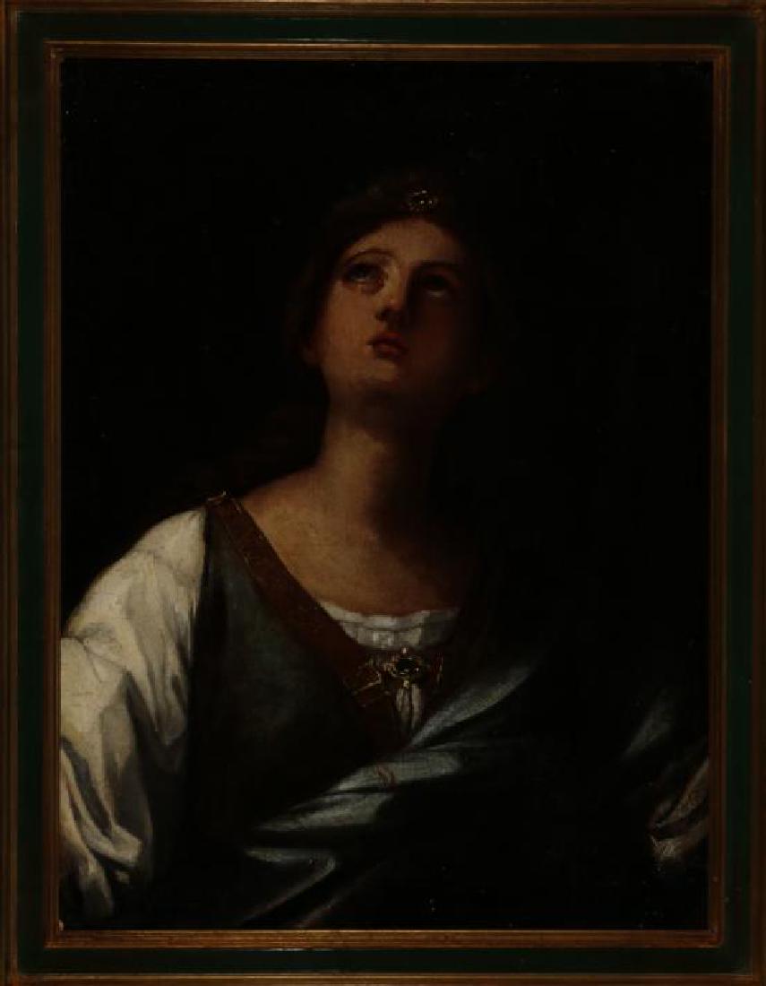 Probably Italian school, 17th Century A holy woman Oil (1 of 2)