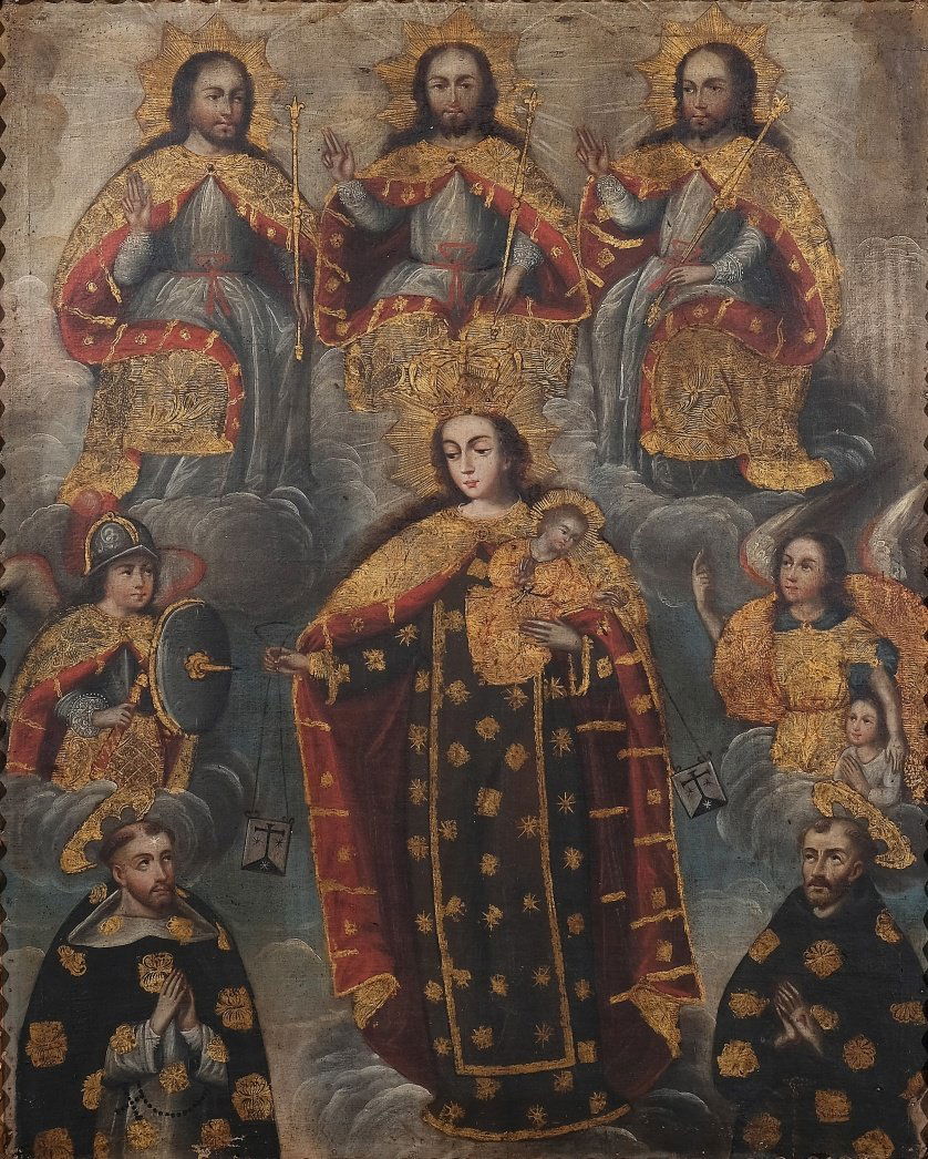 Cuzco school, 18th Century, The Crowning of Madonna, (1 of 2)