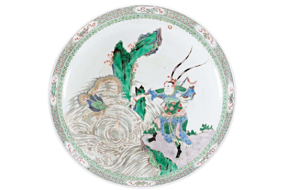Big Chinese porcelain dish, first third of the 20th (1 of 3)