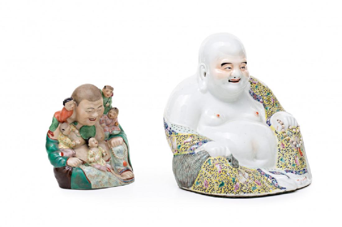 "Buddhas", two Chinese porcelain sculptures, first half (1 of 8)