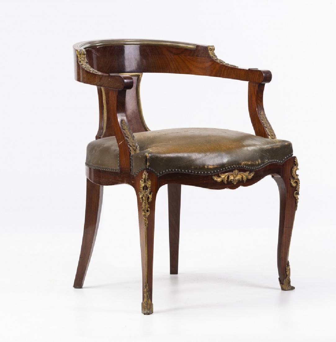 Transition style armchair in jacaranda with rosewood (1 of 3)
