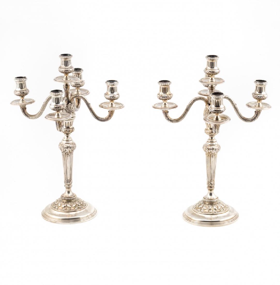 Pair of silver candelabra, first third of the 20th (1 of 3)