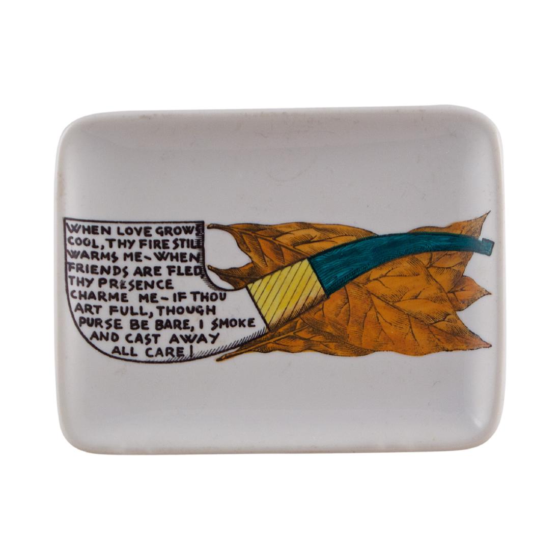 Piero Fornasetti Porcelain Plate: Piero Fornasetti porcelain plate