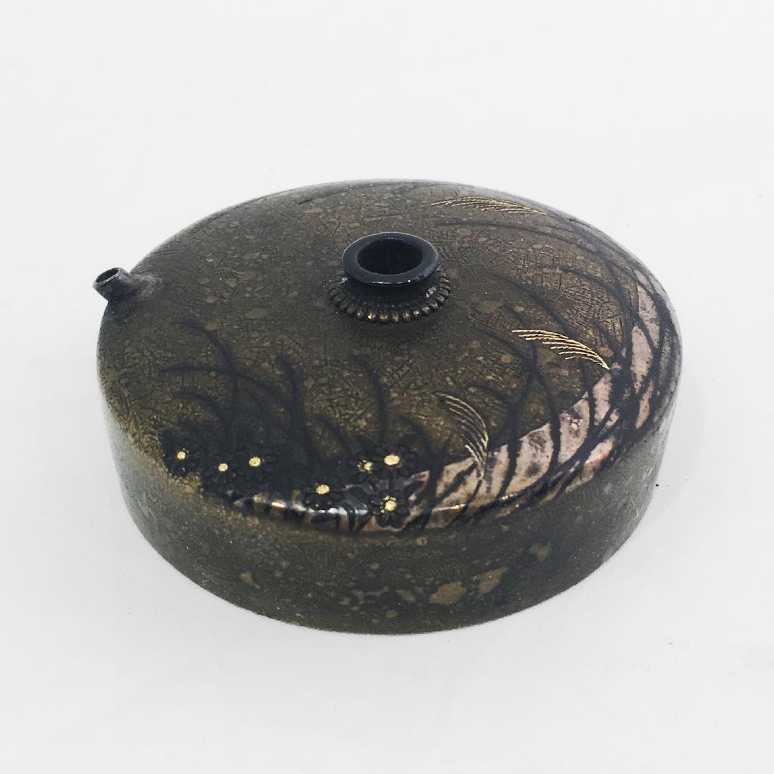 Japanese Meiji Inlayed Bronze Waterdropper (1 of 2)