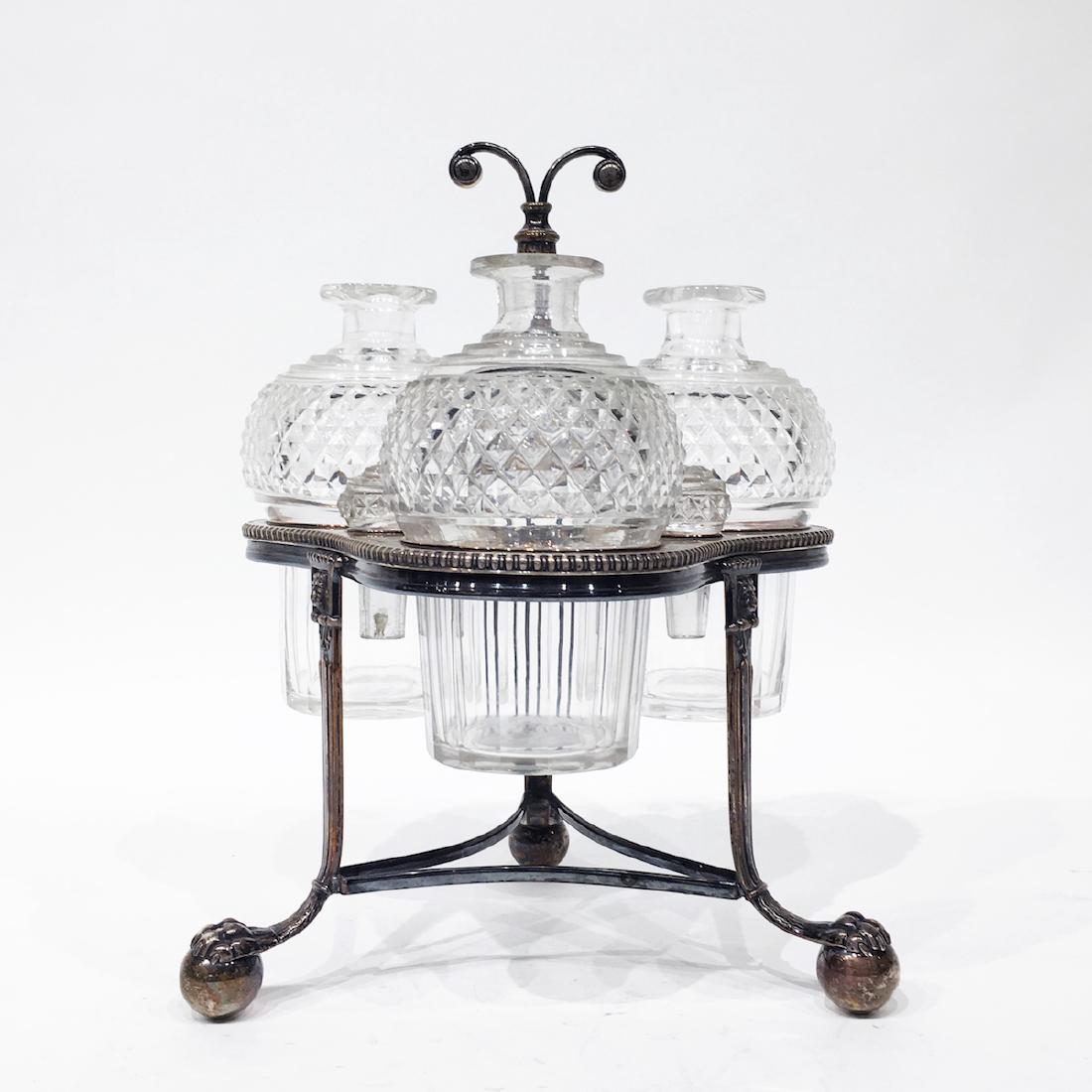 Antique Sheffield Glass Decanter Service (1 of 4)