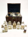 Antique English Mahogany Medicine Chest / Apothecary