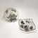 Two Japanese Silver Overlay Glass Platters