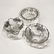 Three Japanese Silver Overlay Glass Bowls