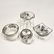 Four Japanese Silver Overlay Glass Bowls