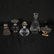 Five Glass/Crystal Perfume Bottles