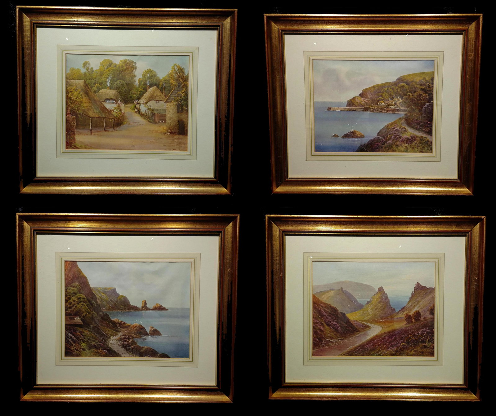 Four Framed Daniel Sherrin Prints, NO RESERVE!: Four Framed landscape print of Daniel Sherrin, British Artist. each 15 x 13 inches. NO RESERRVE!