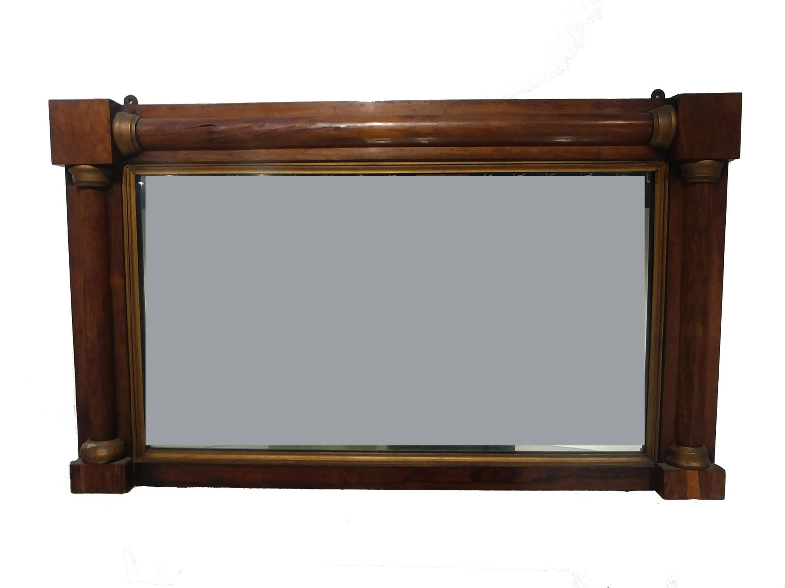 Antique American Wood Framed Mirror, NO RESERVE!: A 19th century wood framed mirror. Very good condition. 43 x 20 1/2 inches. NO RESERVE!