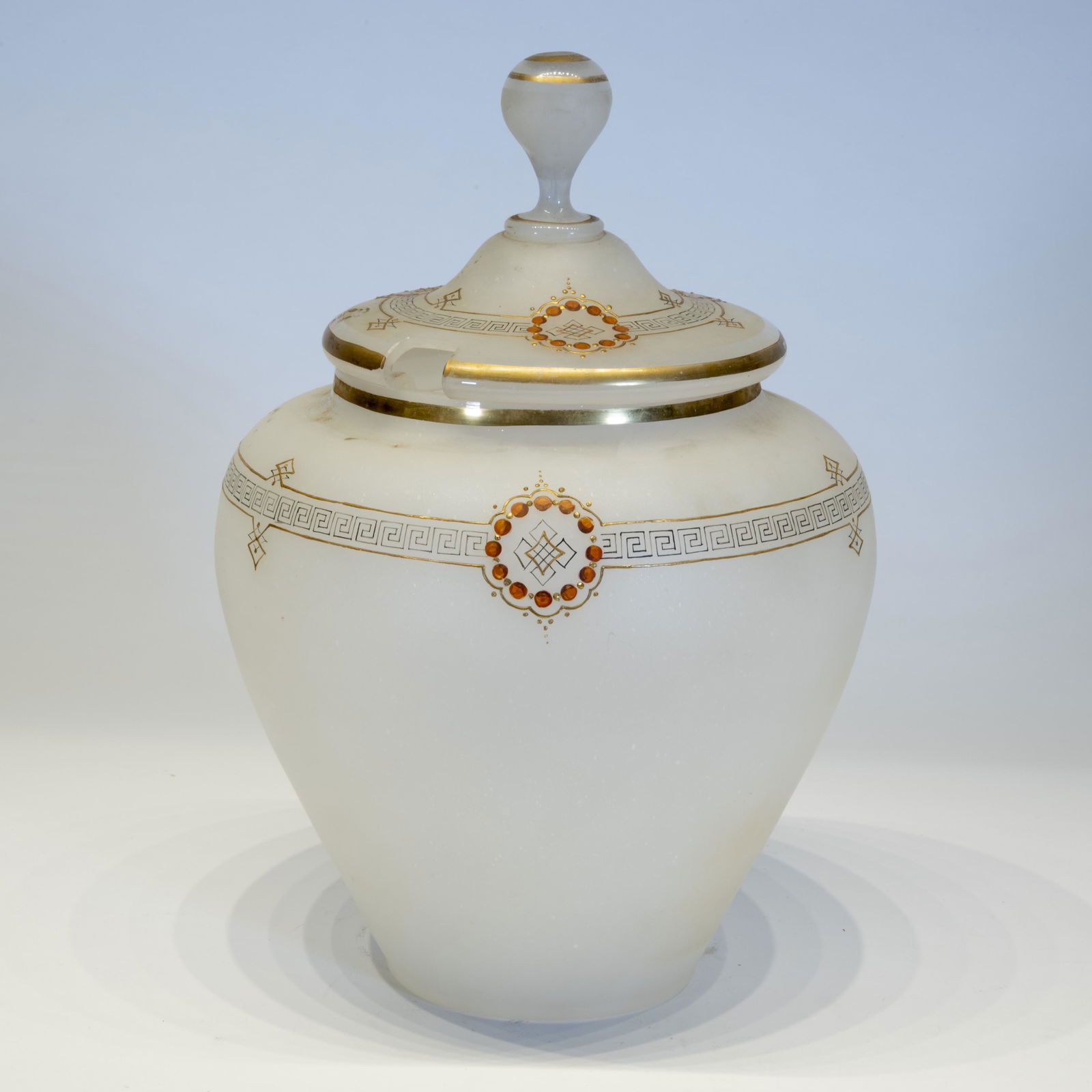 French Opaline Glass Serving Bowl (1 of 2)