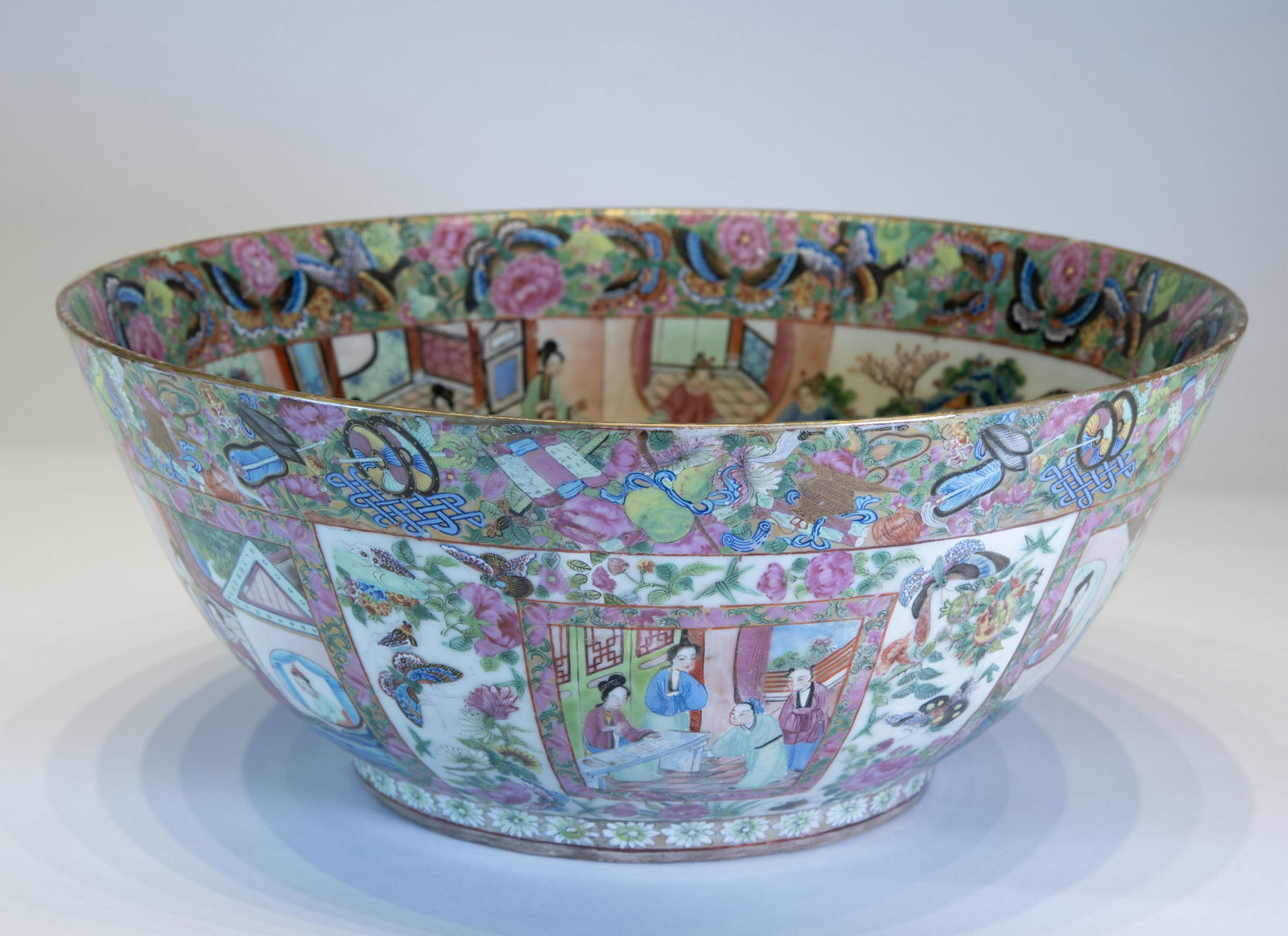 Large Chinese Famille Rose Mandarin Bowl (1 of 6)
